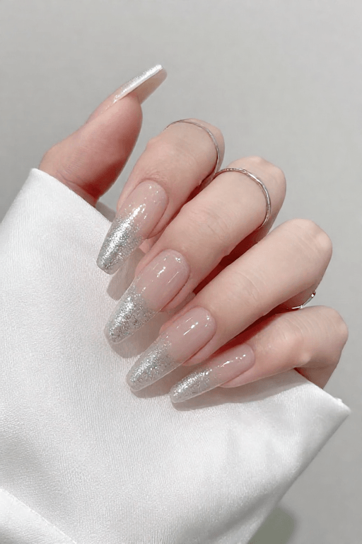 Clear Base With Silver Glitter Clear Base With Silver Glitter
