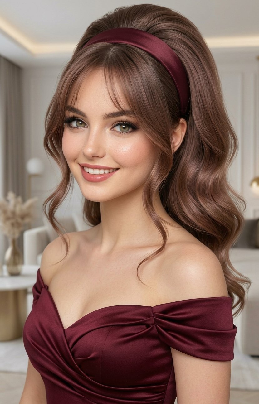 Headband Pulled-Back Style Headband Pulled-Back HairStyle