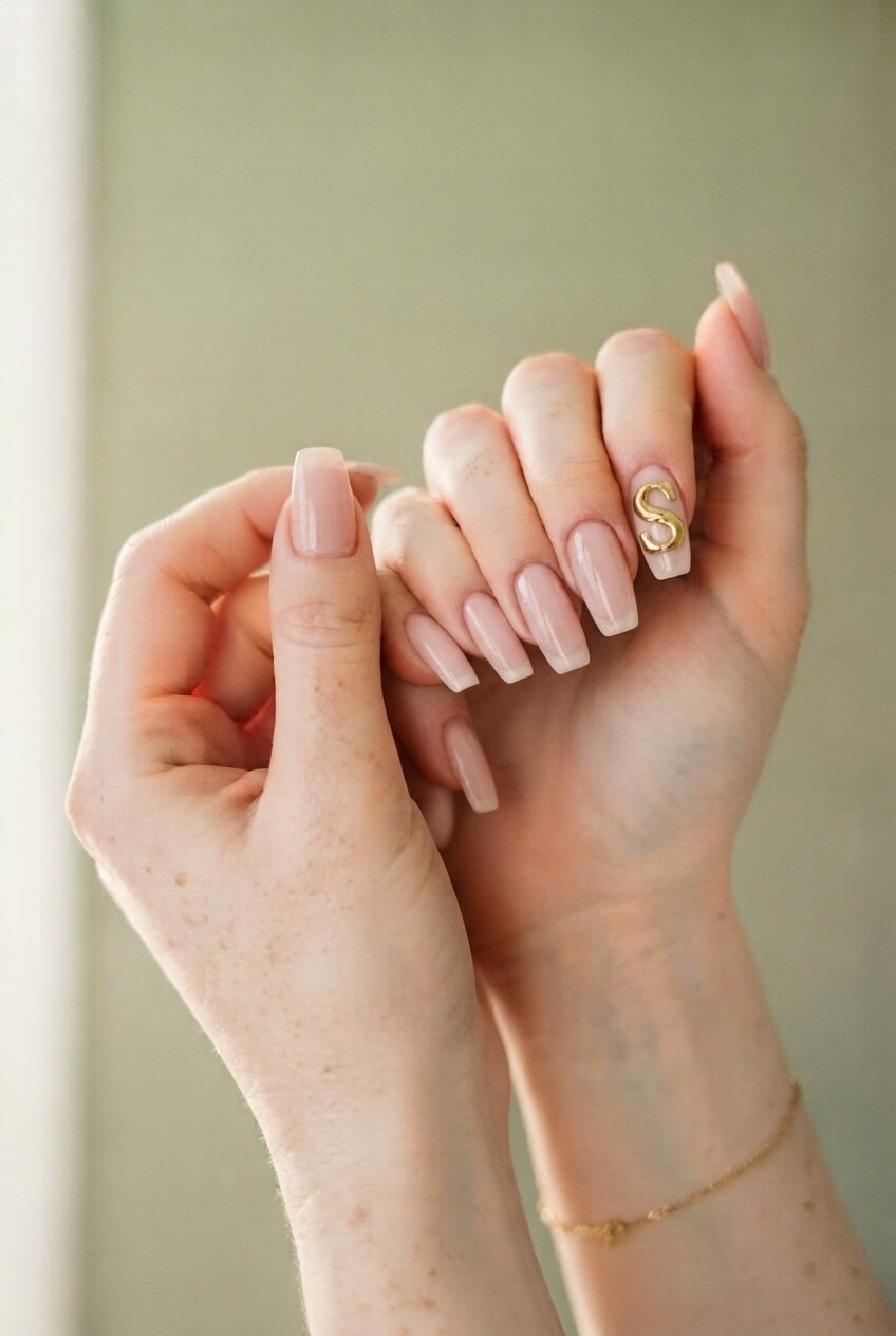 Initial Letter Accent Nail Initial Letter Accent Nail