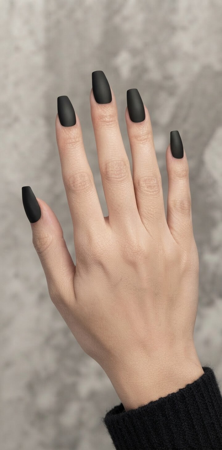 Matte Black Matte Black Nail