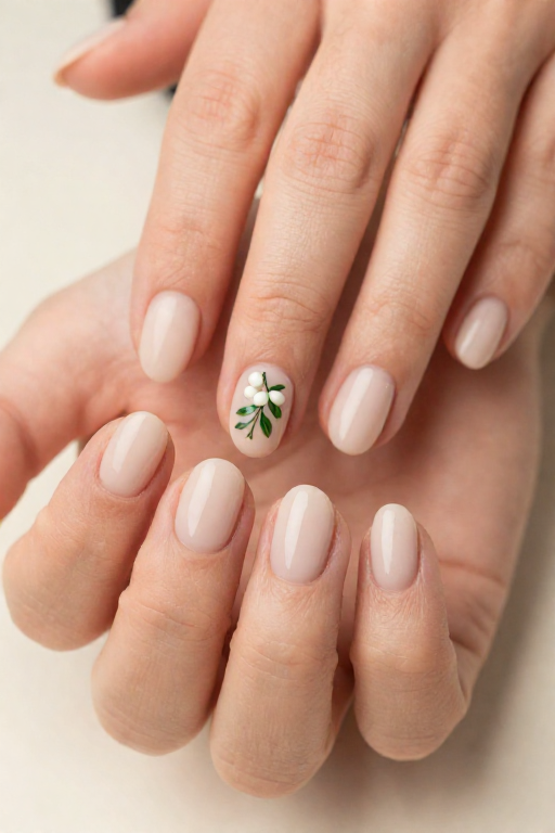 Mistletoe Sprig Mistletoe Sprig Christmas Nail