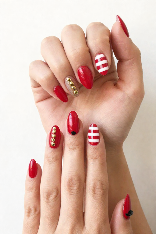Nutcracker Stripes Nutcracker Stripes Christmas Nail