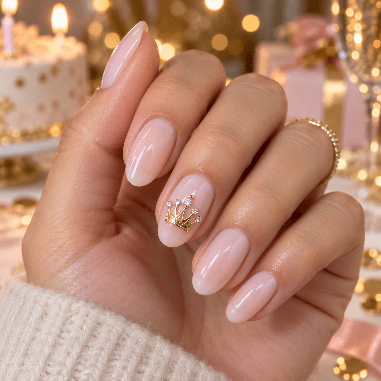 Party Crown Accent Nail Party Crown Accent Nail