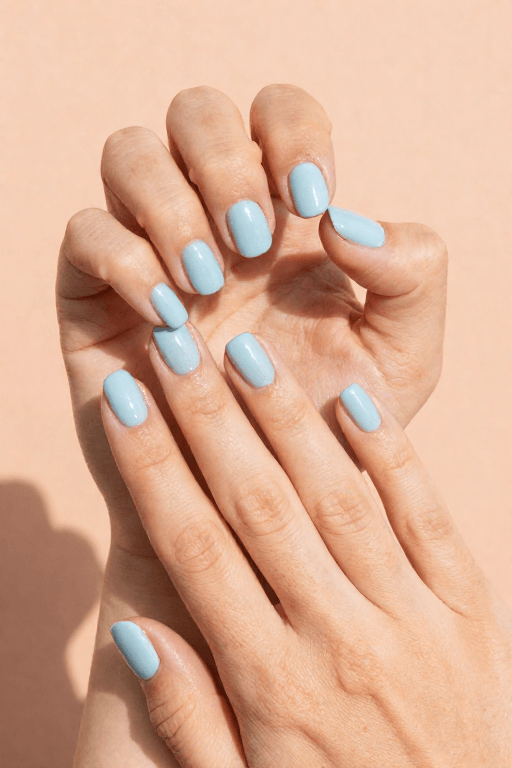 Pastel Blue Jelly Nails Pastel Blue Jelly Nails