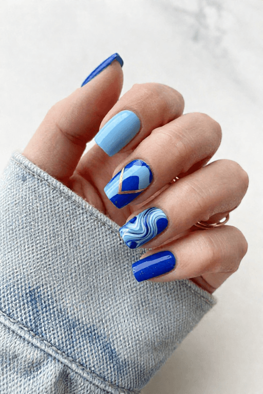 Royal Blue and Sky Blue Mix Royal Blue and Sky Blue Mix