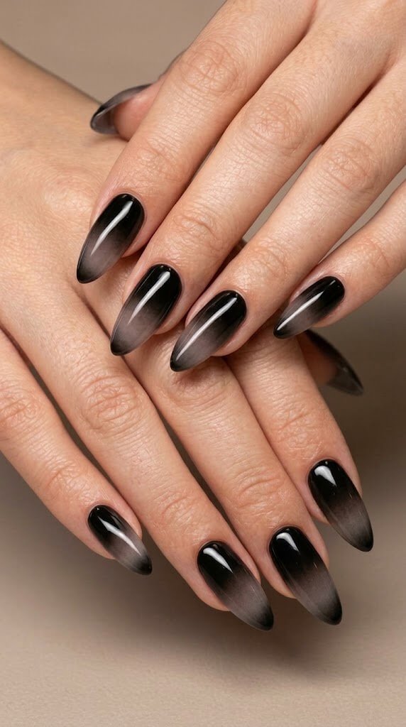 Sheer Black Fade Sheer Black Fade Nail