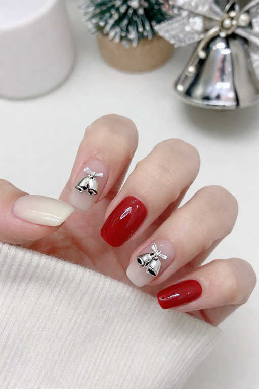 Silver Bells Silver Bells Christmas Nail