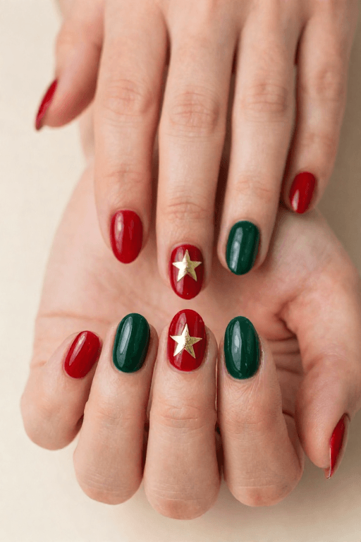 Single Gold Star Single Gold Star Nail Art