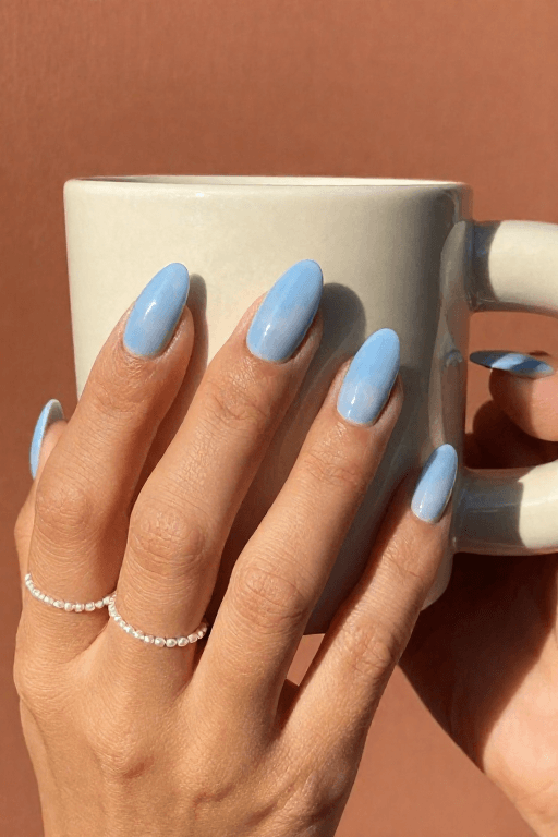 Sky Blue Milky Nails Sky Blue Milky Nails