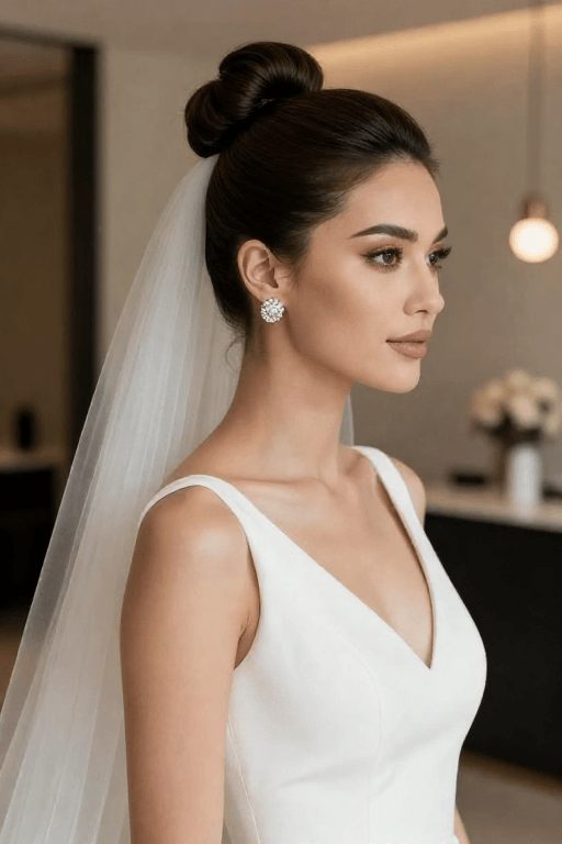 Sleek High Bun Sleek High Bun Bridal Hairstyle