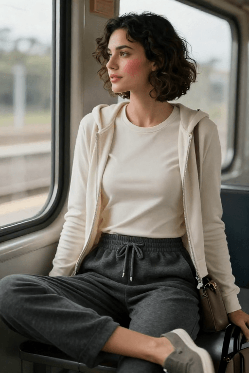 Soft Trousers, Long Sleeve Tee and Zip Hoodie