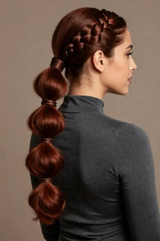 Twisted Bubble Ponytail Twisted Bubble Ponytail