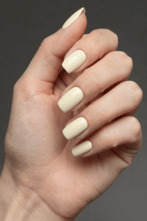 Vanilla Cream on Short Lipstick Nails Vanilla Cream on Short Lipstick Nails