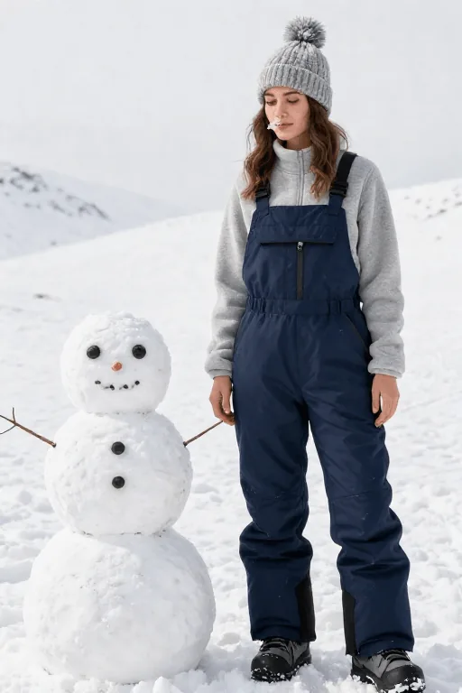 Snow Bibs with a Merino Base Layer and Fleece Midlayer Winter Outfit Snow Bibs with a Merino Base Layer and a Fleece Midlayer